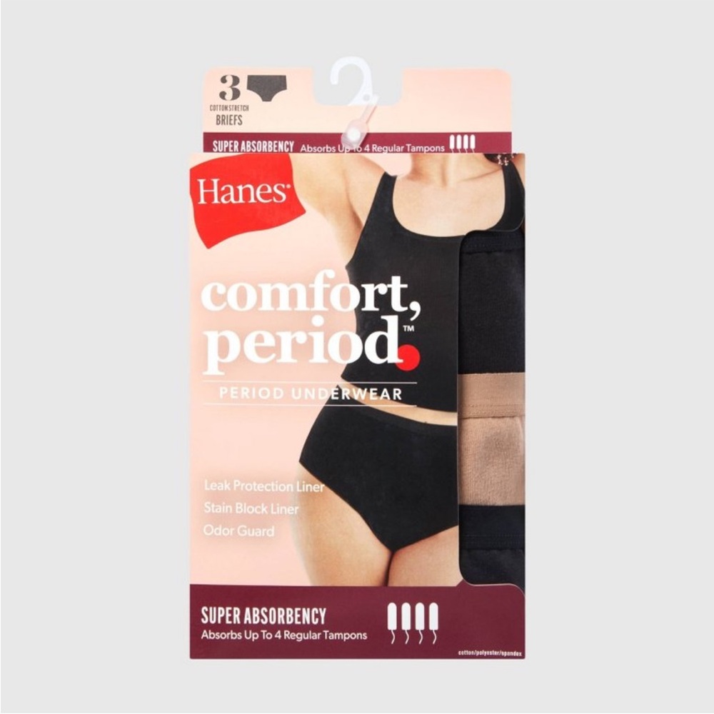 Hanes comfort period underwear NWT